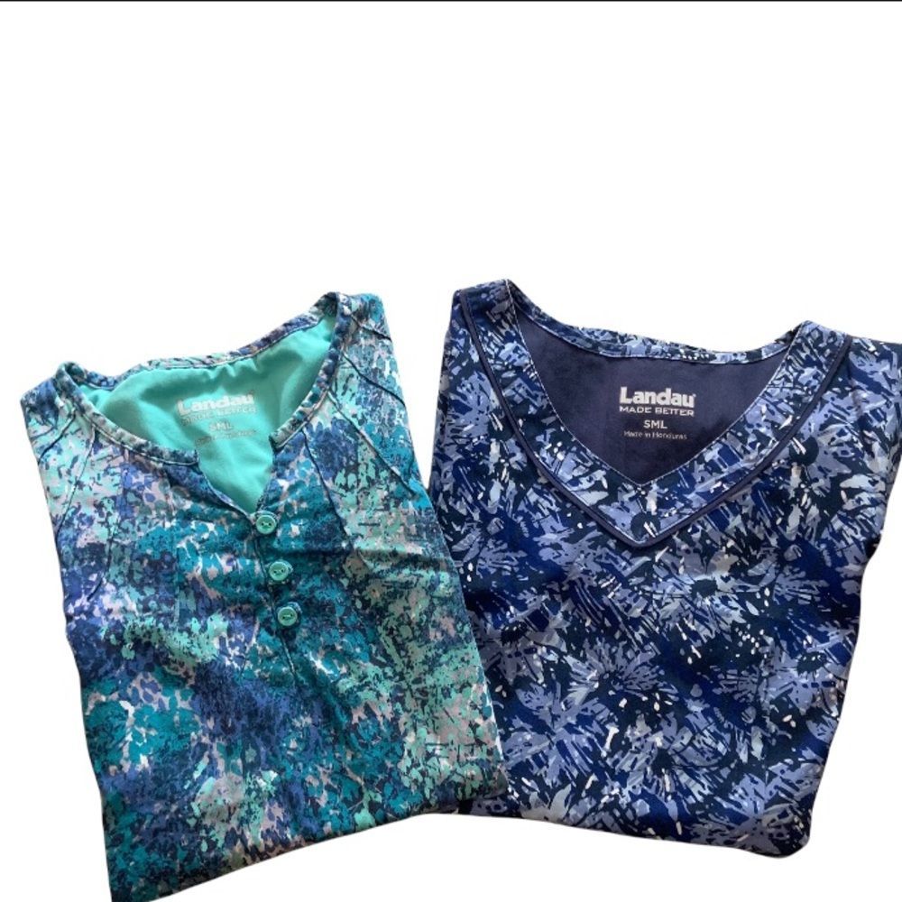 Landau Uniform Scrub Top Size Small lot of 2